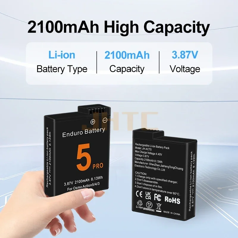 Quatre batteries noires alignées, idéales pour une utilisation prolongée avec GoPro Hero 12/11/10/9.
