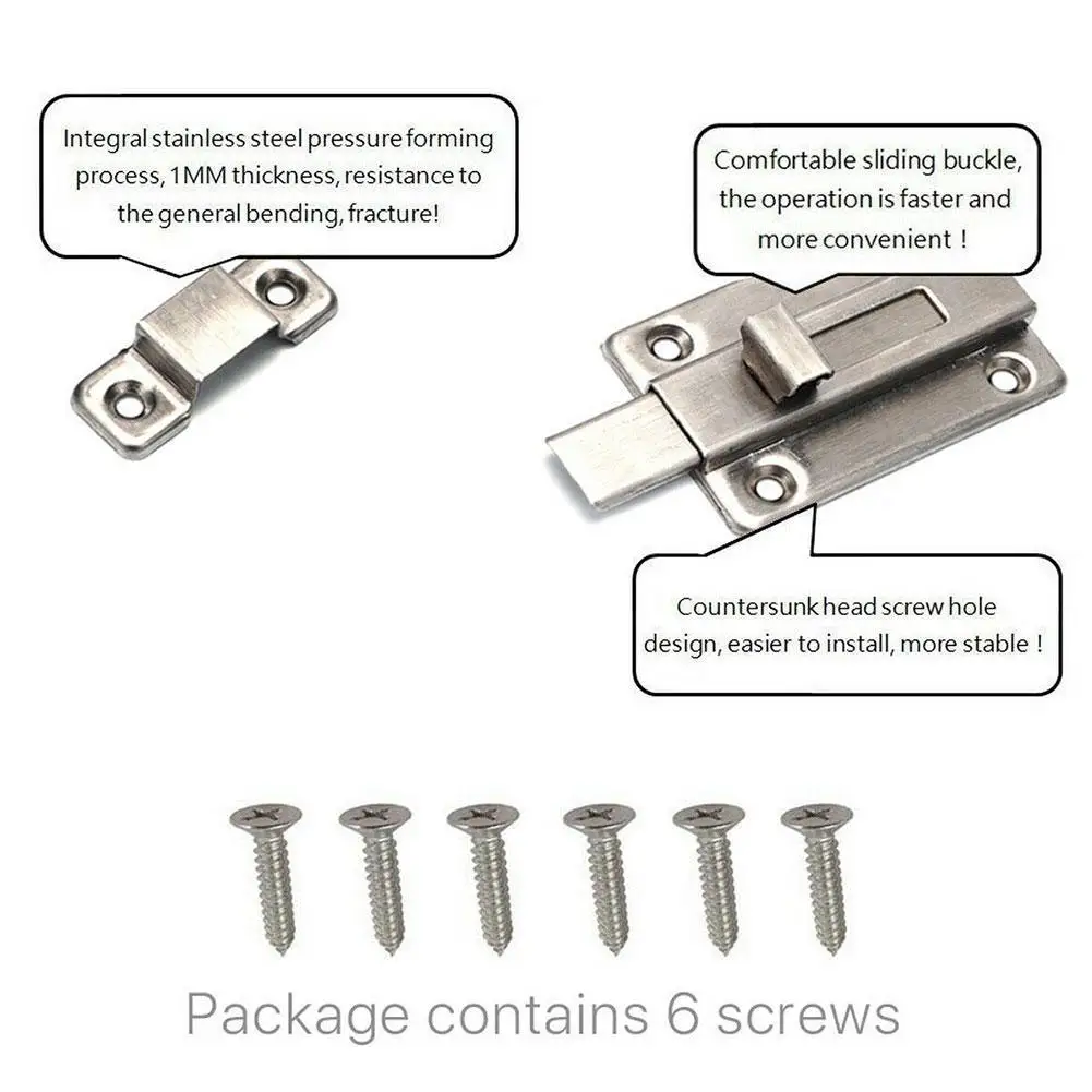 Lot De 5 Loquets à Ressort Uxcell – Boulon De Barillet Argent Fixe – Quincaillerie