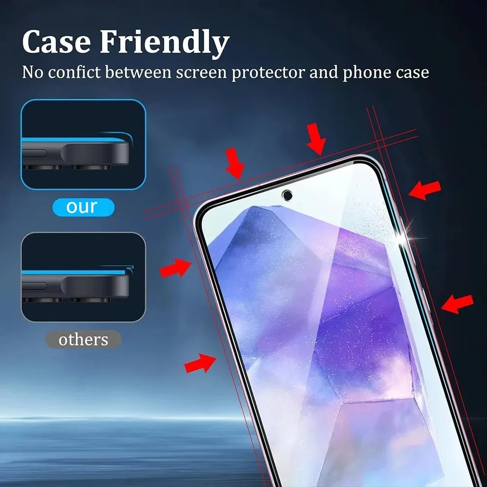 1-4pcs Anti-Spy Protezione Dello Schermo Per Samsung galaxy A56 A36 A26 A16 A06 A35 A25 A15 A05 A54 A34 A24 A14 Privacy Vetro Temperato - immagine 5