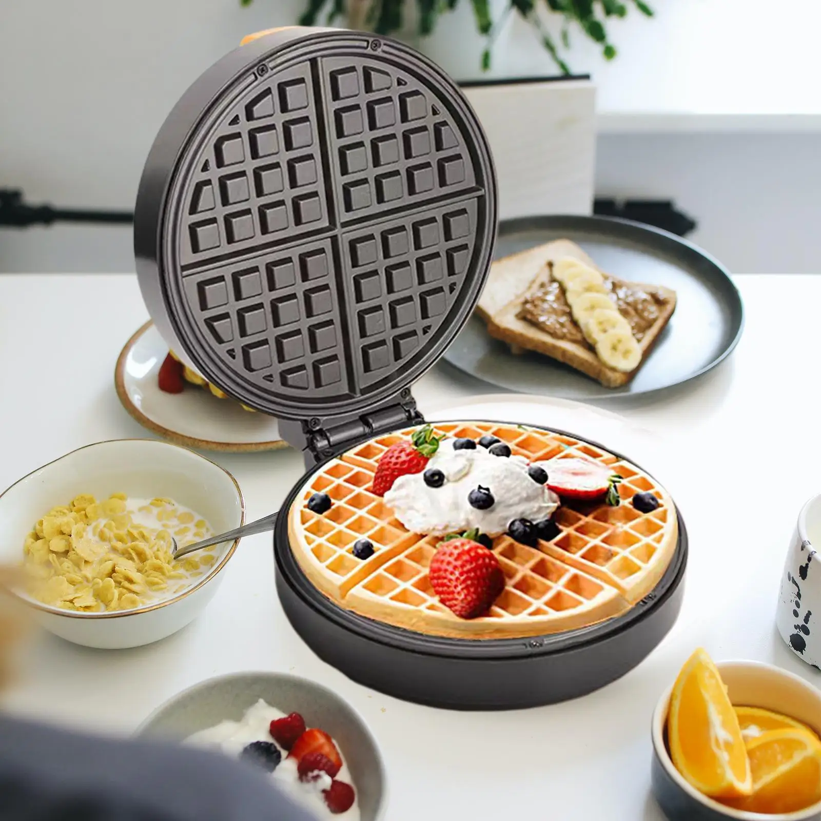 

Household Waffle Furnace Double Side Heating Baking waffle Maker for Chocolate Chip