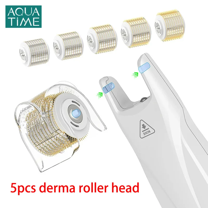 Derma Roller 5pcs Bioroller G5 Derma Roller Replacement Titanium Microneedle Roller Head For Bio G5 and Hello Face Device