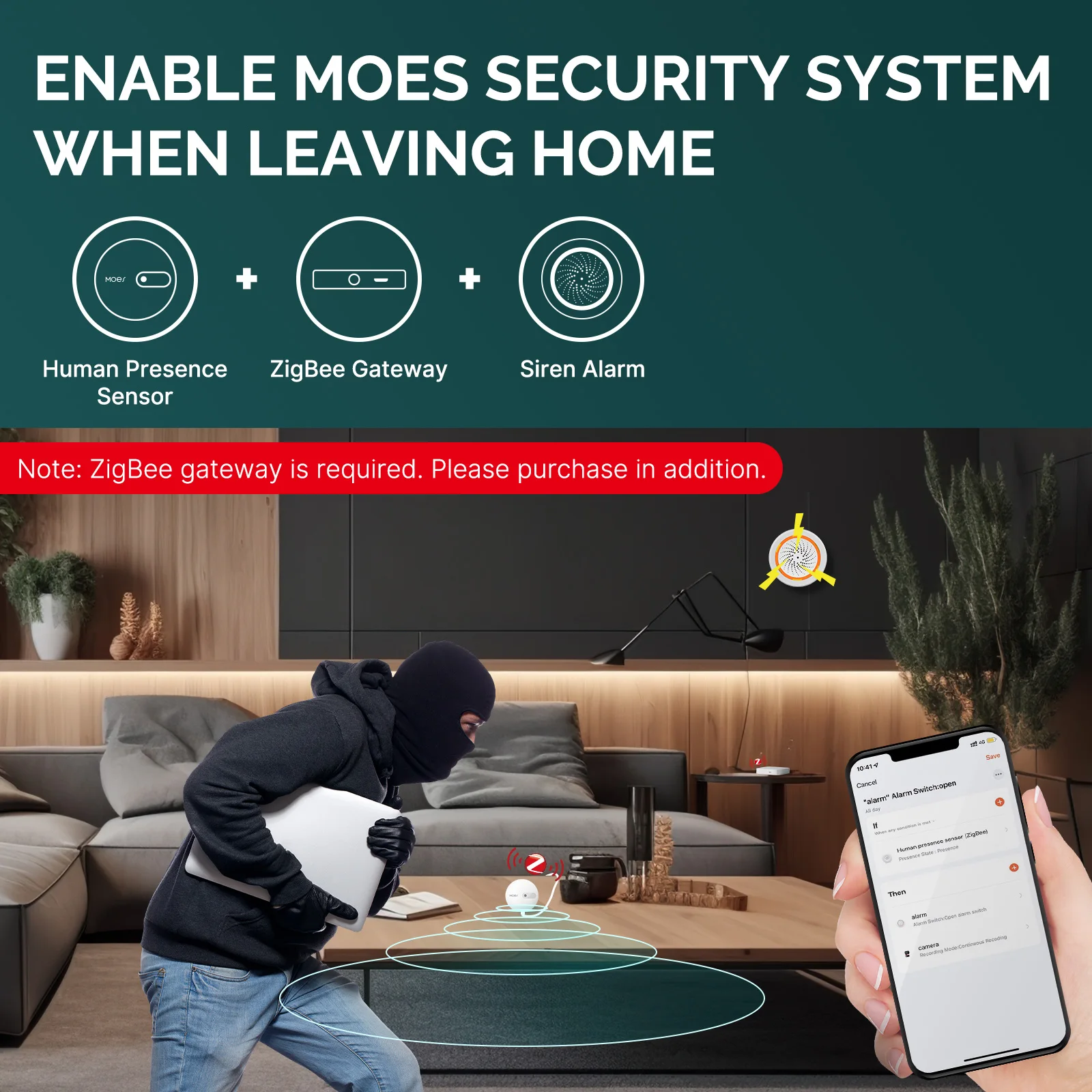 MOES ZigBee 3,0 датчик присутствия человека детектор радарный датчик ...