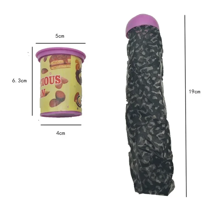 Aprilscherz Schreck-Simulationsschlange im Kartoffelchips-Eimer, Witziges Scherzartikel-Spielzeug zum Verschenken an Freunde und Freundinnen – Detail 6