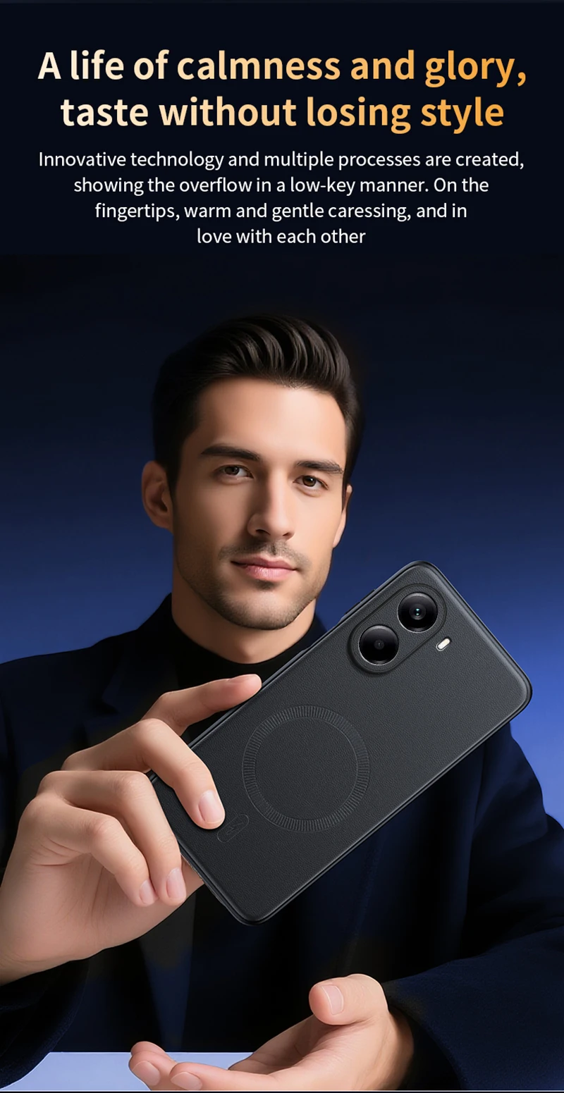 Für Poco X7 Pro Fall Magnetische Leder Schild Abdeckung Für Poco X7 Pro Anti-Fingerprint Nicht-Slip PC + TPU – Detail 12