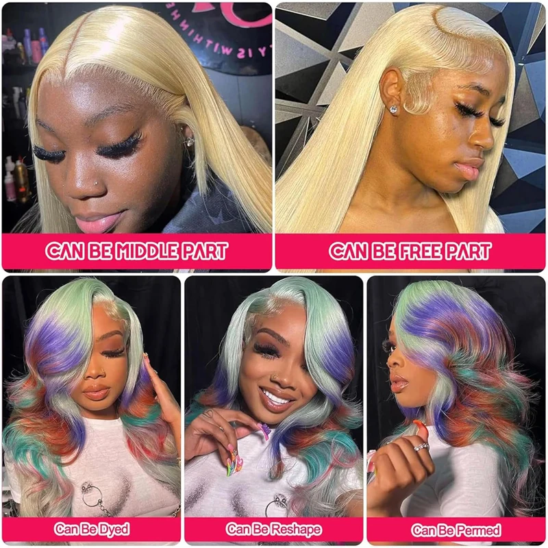 Honey Blonde #613 Color 13x4 Lace Frontal Closure Straight Human Hair Transparent Lace Brazilian Virgin Hair Pre-Plucked