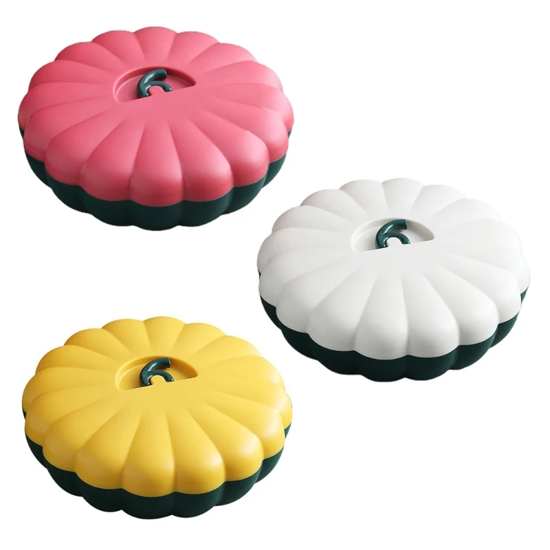 

Pumpkin Candy Storage Box with Lid Compartment Container Artifact Supplies P15F