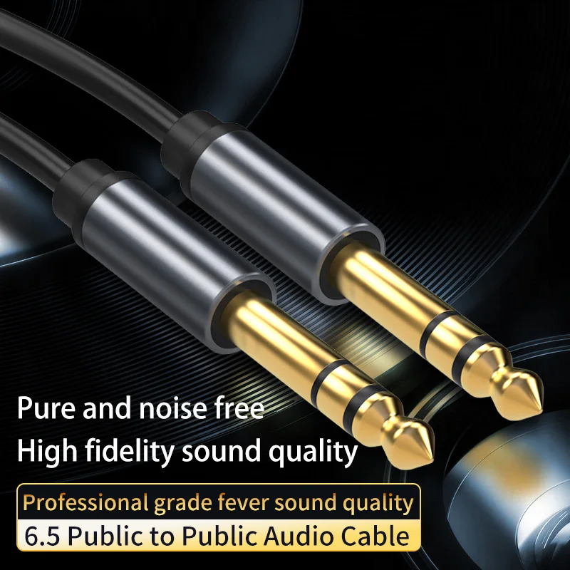 Premium Audio Cable - 6.5mm Jack for Guitar, Mixer, and Speaker - Available in 1m, 3m, 5m Lengths