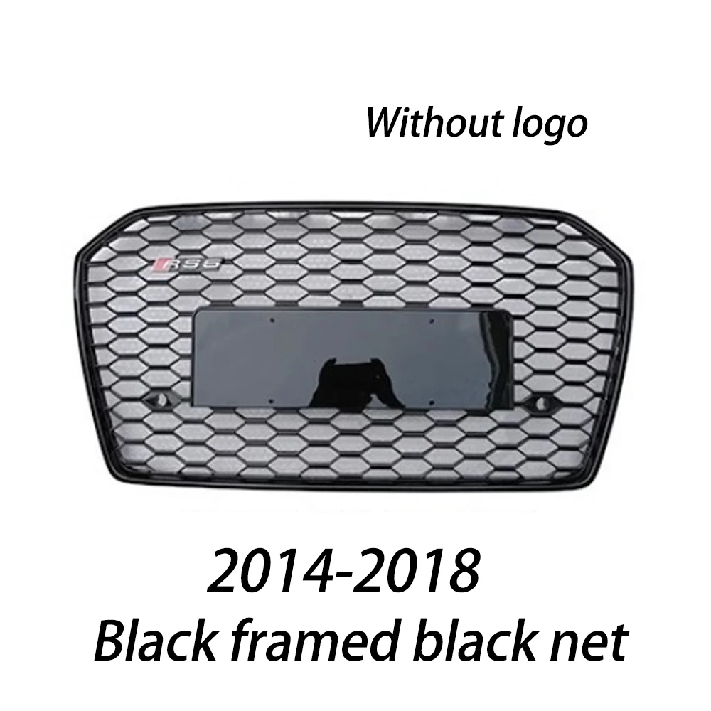 아우디 A6 4G C7 2014-2018용 프론트 범퍼 그릴, RS6 스타일 자동차 메쉬 그릴, 후드 프로텍터 커버 액세서리 튜닝