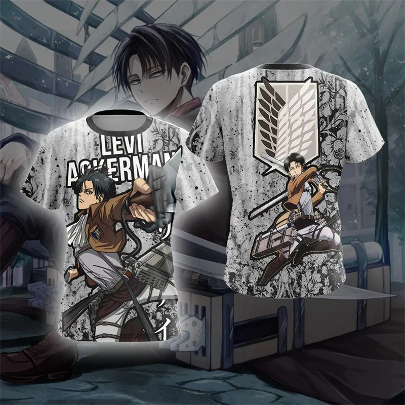 Camiseta Ataque aos Titãs Anime, Levi Ackerman