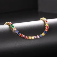 Hip Hop glacé Tennis chaîne collier pour hommes femmes de luxe cubique Zircon cristal court Rock cou accessoires bijoux OHN016 4
