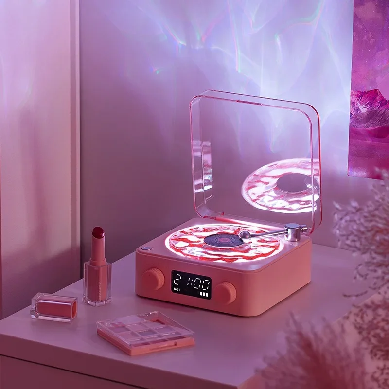 Record Player Bluetooth Speaker HiFi Portable Home Sleep Aid Projection Ambient Light Surround Soundbar Caixa De Som Bluetooth