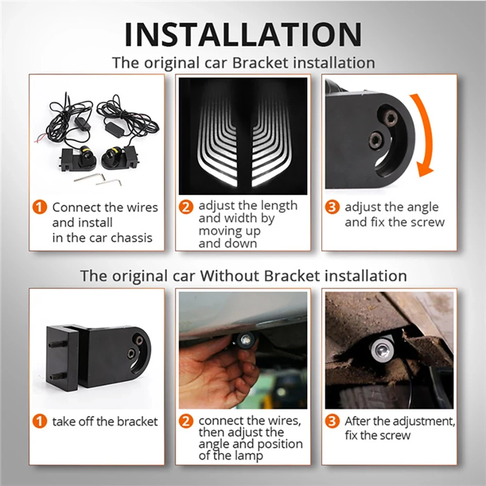 LED Welcome Light and Puddle Light Car Accessories - Ground Lamps and Vehicle Decorations