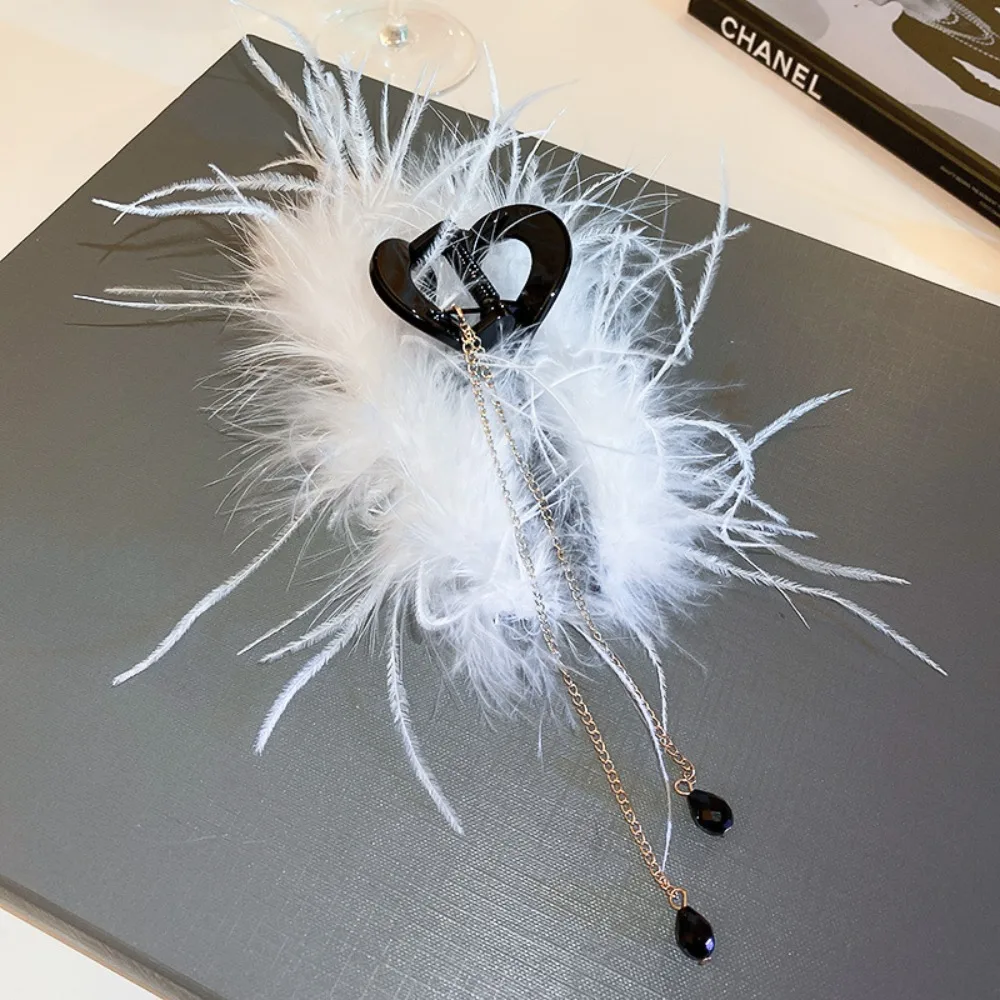 

Женский зажим для волос с перьями, элегантный винтажный зажим для волос с кисточками в Корейском стиле, аксессуары для волос в стиле ретро, аксессуары для волос