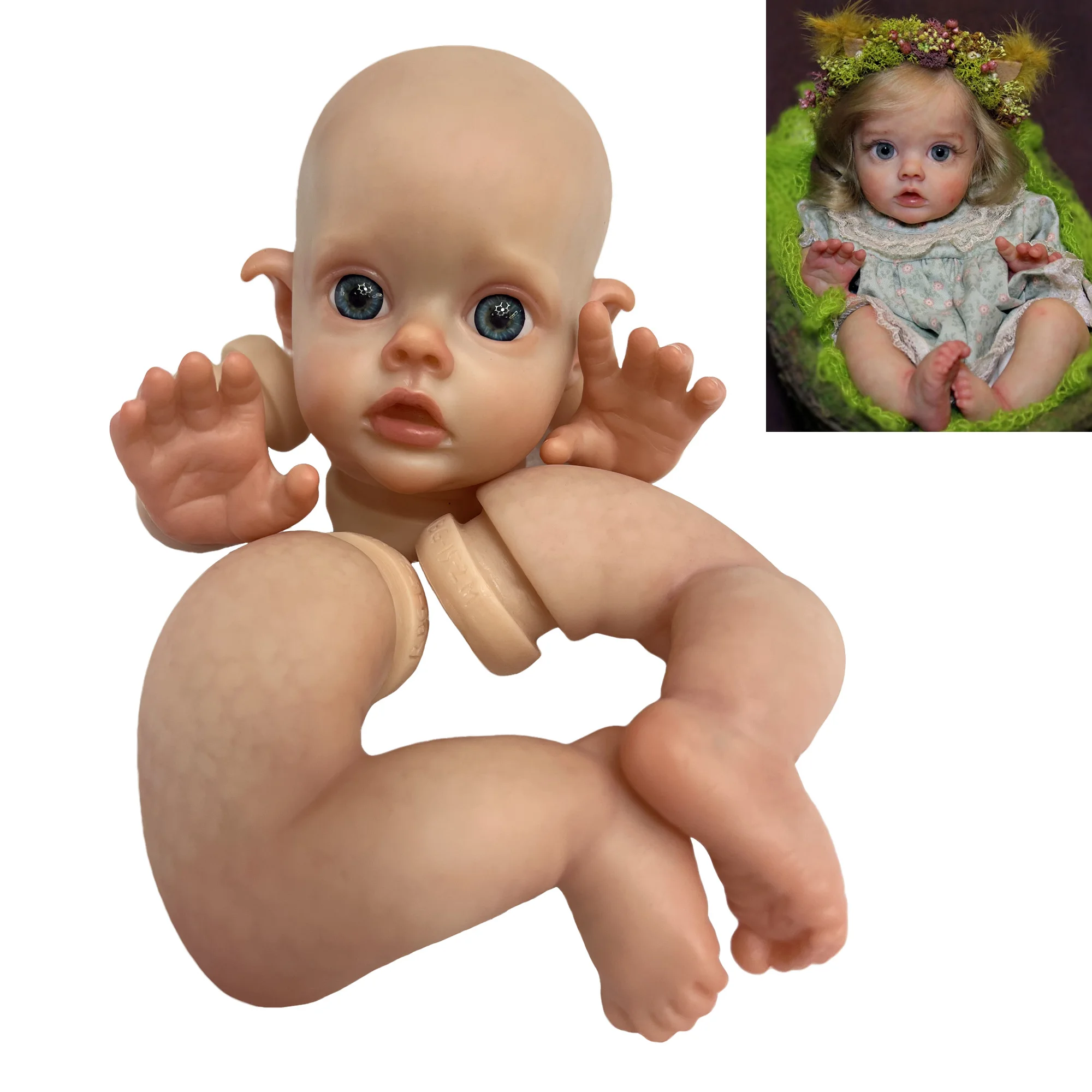 

Реалистичное окрашенное детское младенце 31 см, наборы для самостоятельного творчества с маленькими эльфами, реалистичное тканевое тело для новорожденных, милый эльф, куклы для девочек