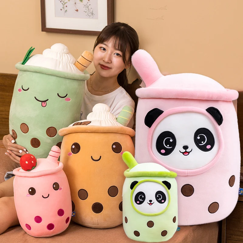 Plüsch Spielzeug Cartoons Blase Milch Teetasse Form Kissen Festival Geschenk neu 