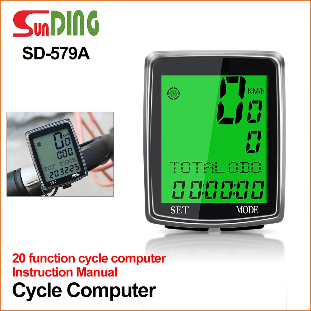 Sunding Bicycle Computer Wired Cycle Odometer Speedometer Cycling