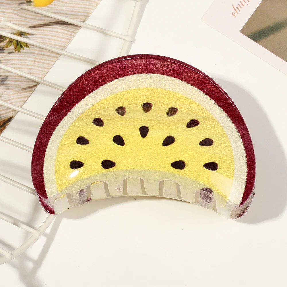 1 Stück Neuartige Obst-Haarspange für Frauen, Wassermelonen- und Erdbeer-Haarspange im neuen Stil für die Rückseite des Kopfes – Detail 7