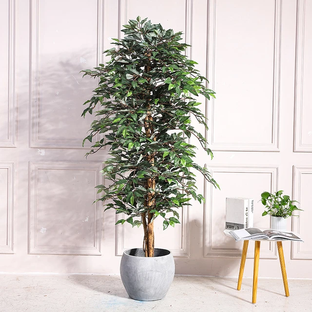 tall artificial plant 5ft ficus large fake tropical tree decor