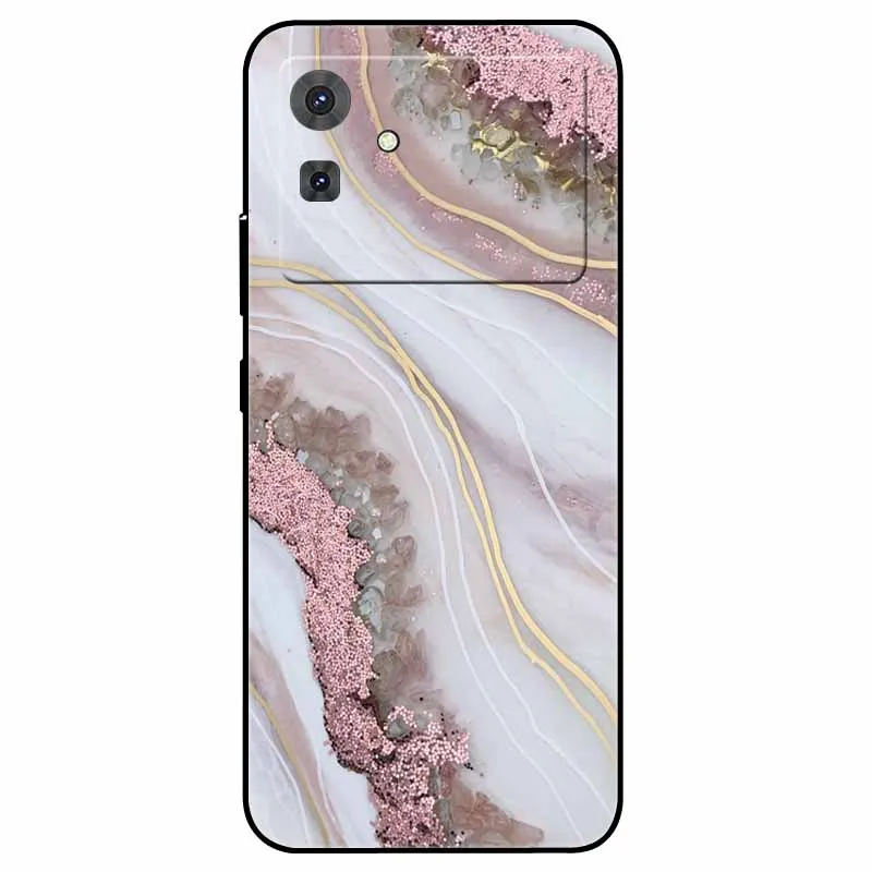 Floral Marble Silicone TPU Soft Phone Case with Cool Print Design