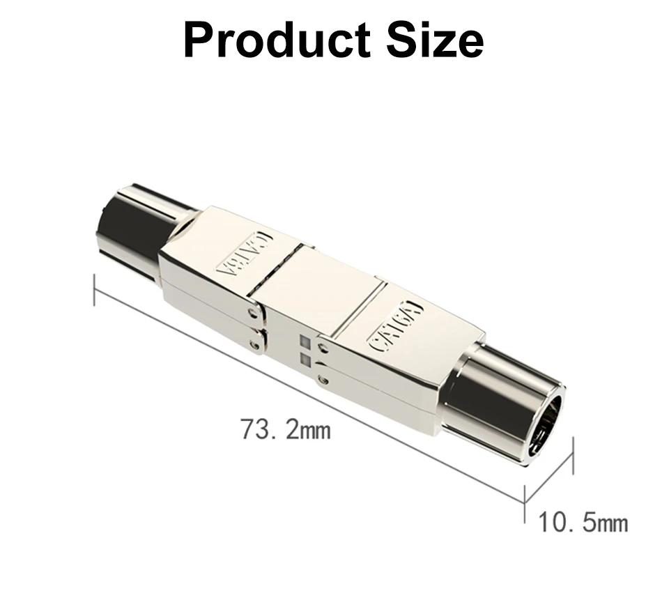 Hoolnx-ferramenta Livre Acoplador Ethernet Extensor Rj45 Cat6a Cat7 Conector de Extensão do Cabo Lan Totalmente Blindado sem Ferramentas - Imagem 6