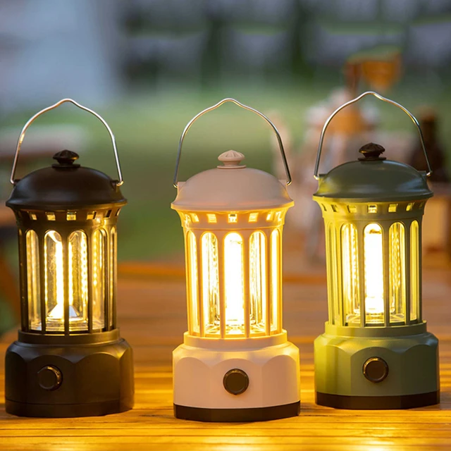 Lanterne a sospensione con luce da campeggio Vintage luce per tenda a LED  luce da campo a Led impermeabile ricaricabile USB per lanterne da campeggio  all'aperto - AliExpress