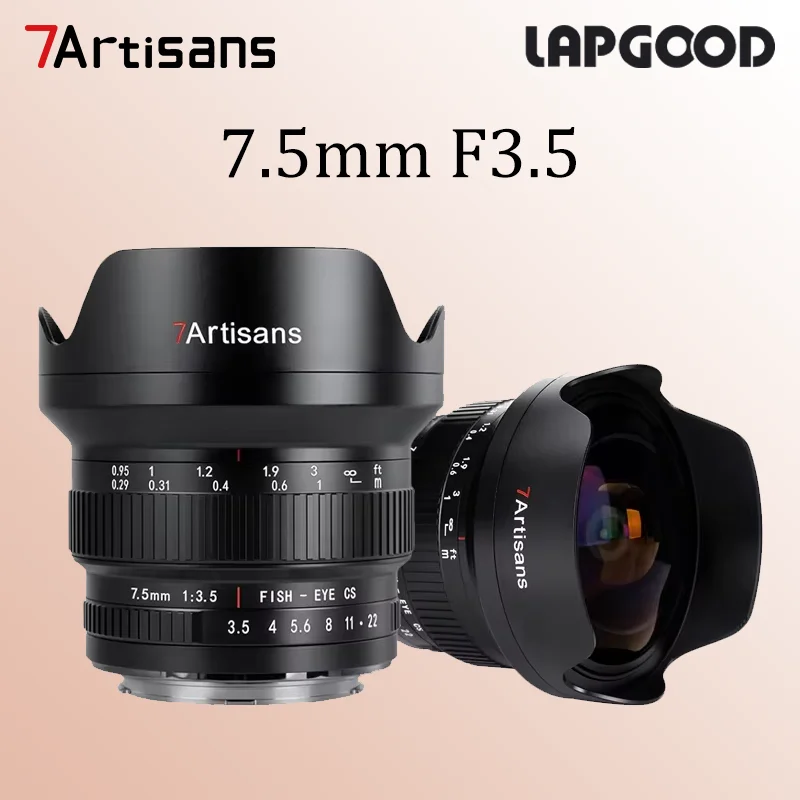 7artisans APS-C 7.5mm F3.5 어안렌즈 DSLR 카메라용 캐논 EF..