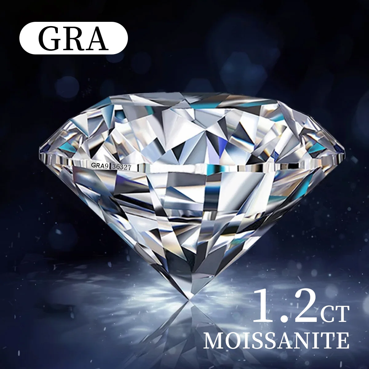 D Color VVS Moissanite Loose Stone - Round Brilliant Cut For Jewelry Making, Engagement Rings