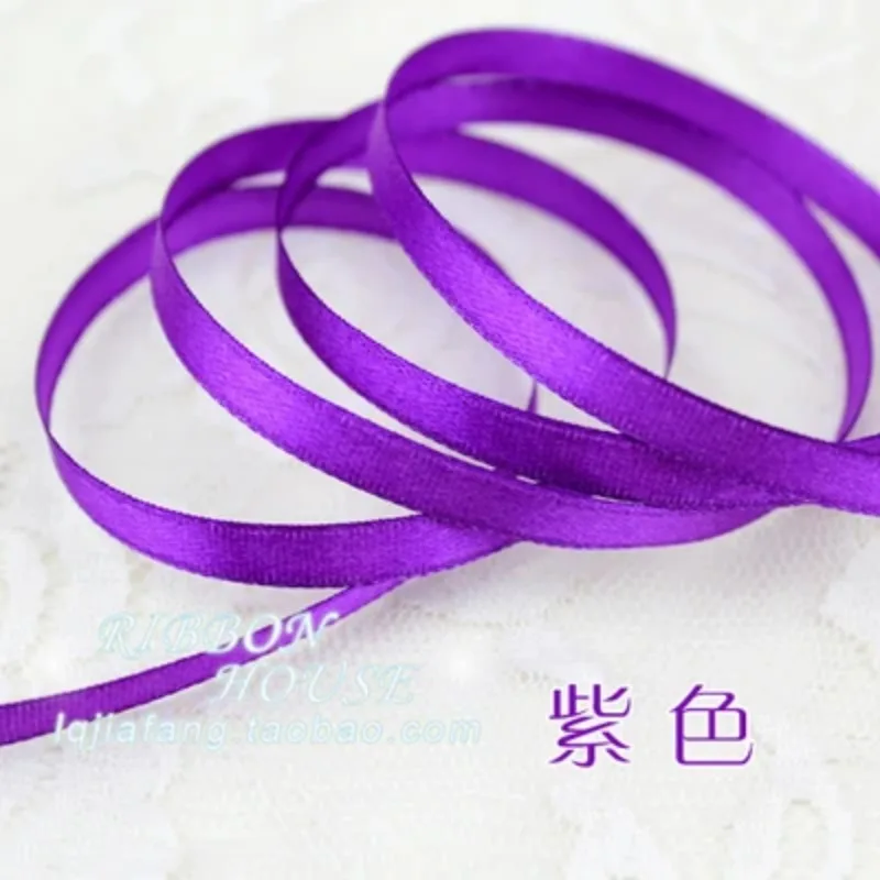 Satin ribbons, supplies, Christmas ribbon, wrapping ribbon 1/4"(25 yards/roll ) 6mm Single Face Satin Ribbon packing wedding Christmas craft diy tape