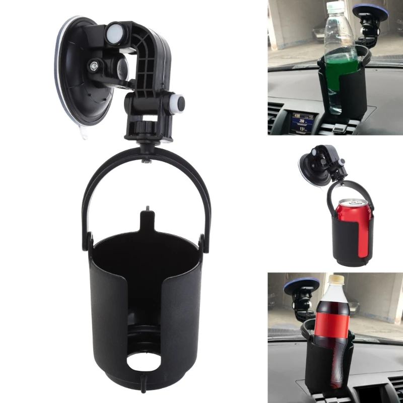 

Universal Car Cup Holder Mug Bottle Suction Cup Mount Black ABS Diameter 85mm