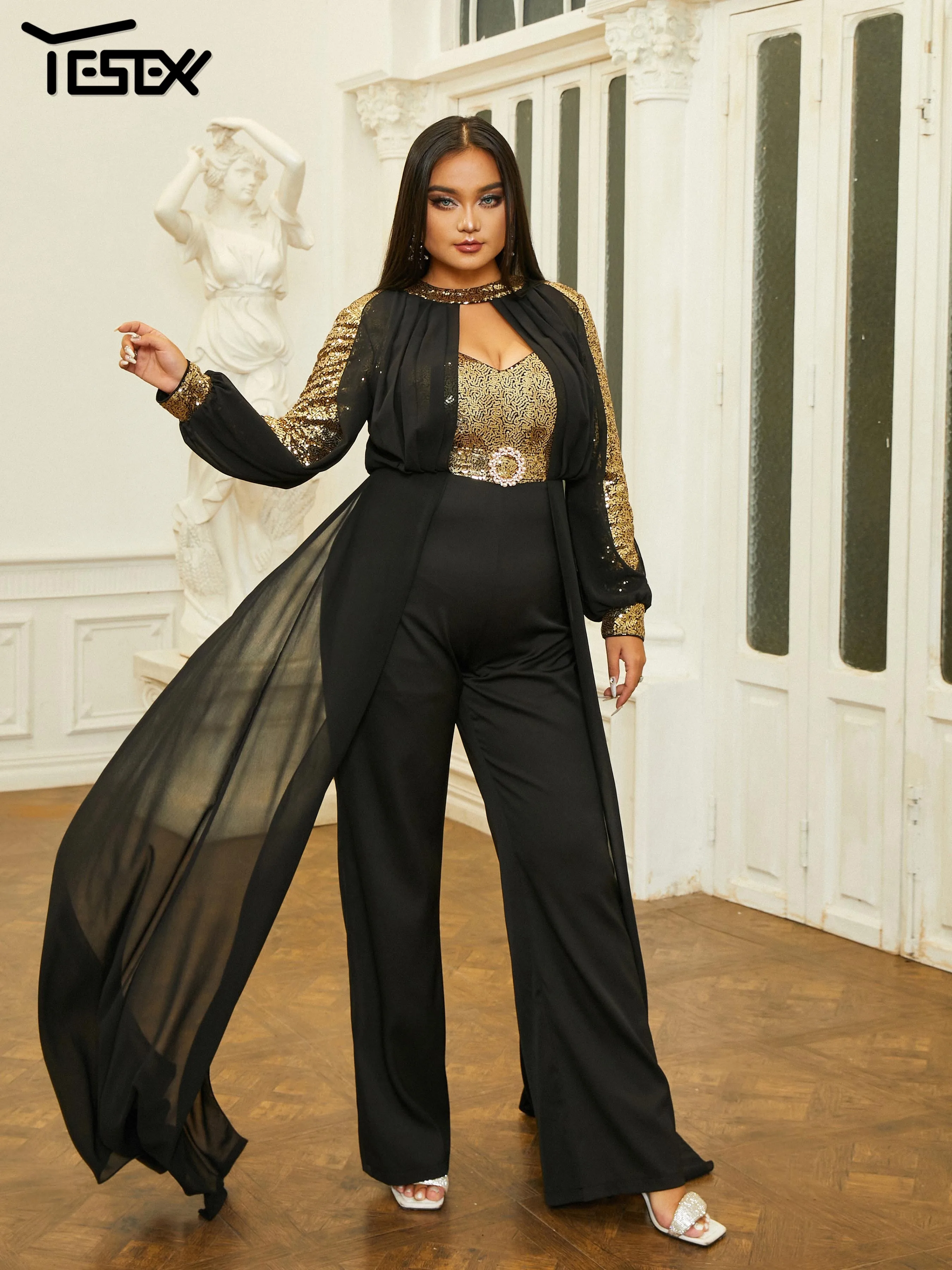 Yesexy Новый женский черный комбинезон