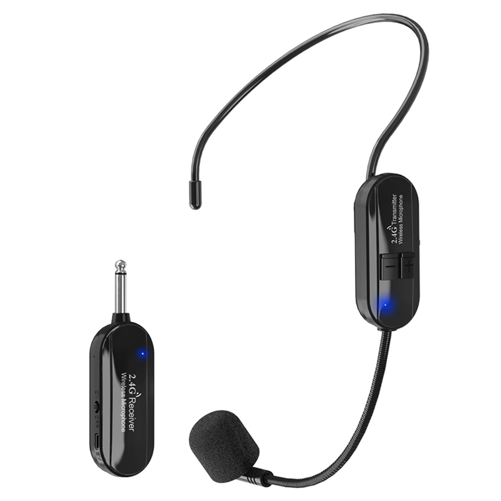 야외 연설 헤드셋 마이크 송신기, 교육용 USB 케이블 어댑터 포함, 100HZ-15KHz, 160FT, 50M, 6-8 시간 마이크