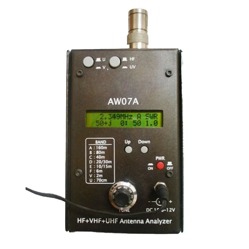 Aw07a 1,5-490MHz Antennen analysator HF-UV-Spektrum analysatoren HF/UKW/UHF-Multiband-SWR-Antennen messgerät 160m Messwerk zeuge