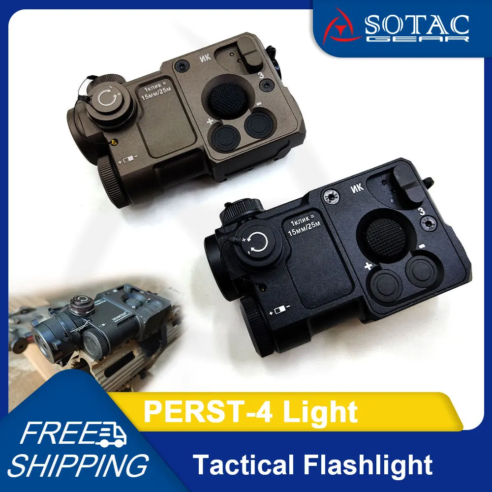Sotac Tactical Metal Perst-4 Che Mira Al Laser A Vista Verde Peq Ir Laser Con Pressostato Di Controllo