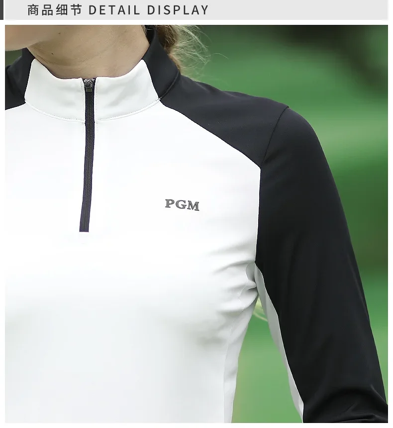 PGM-Ensemble de golf à manches longues pour femmes, T-shirt chaud, polyvalent, mince, haut, printemps, automne, hiver, nouveau