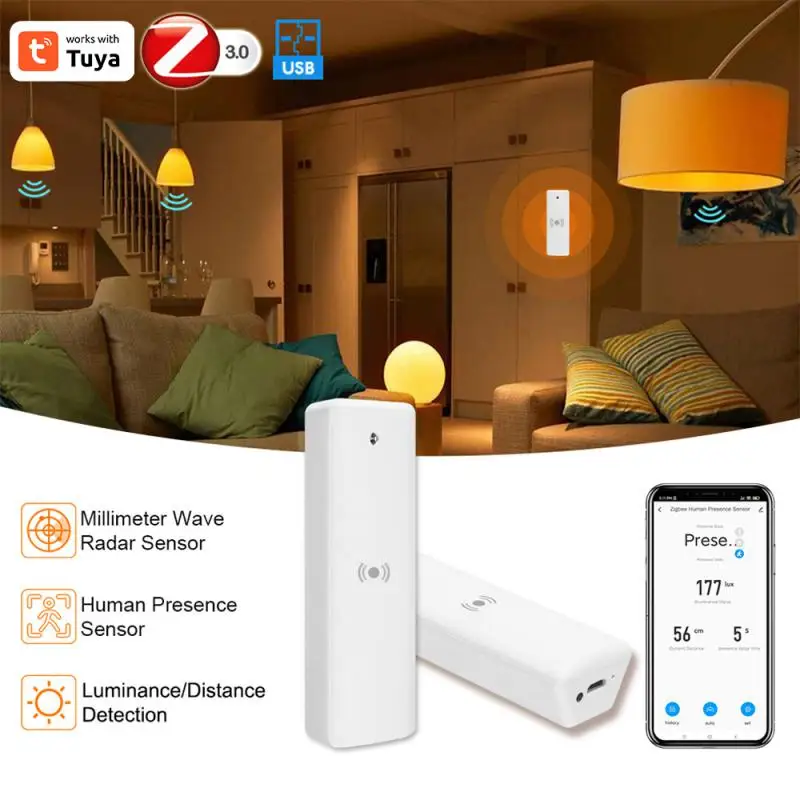 

Датчик присутствия человека Mmwave, детектор присутствия Tuya, автоматизация умного дома, датчик расстояния движения для приложения Smart Life