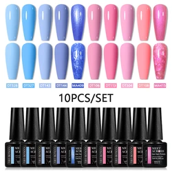 Gel Nail Polish Kit with Glossy Finish and Semi - Permanent Soak - Off Formula - 10 - Piece Set (ZH34354)