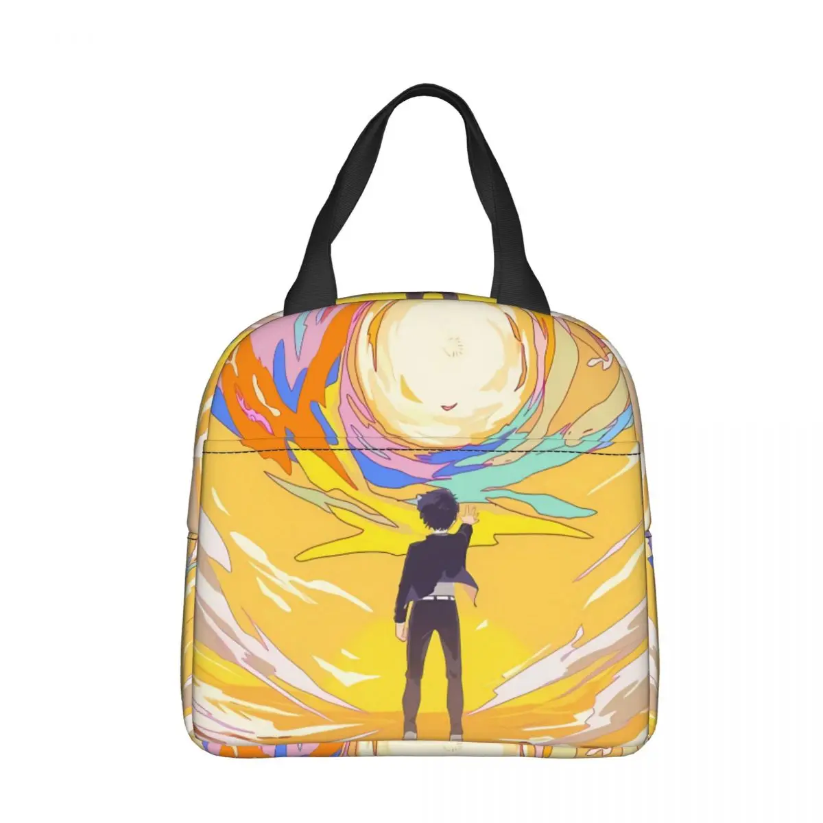 

Power Insulated lunch bagComic Mob Psycho 100 Women Kids Cooler Bag Thermal Portable Lunch Box Ice Pack Tote