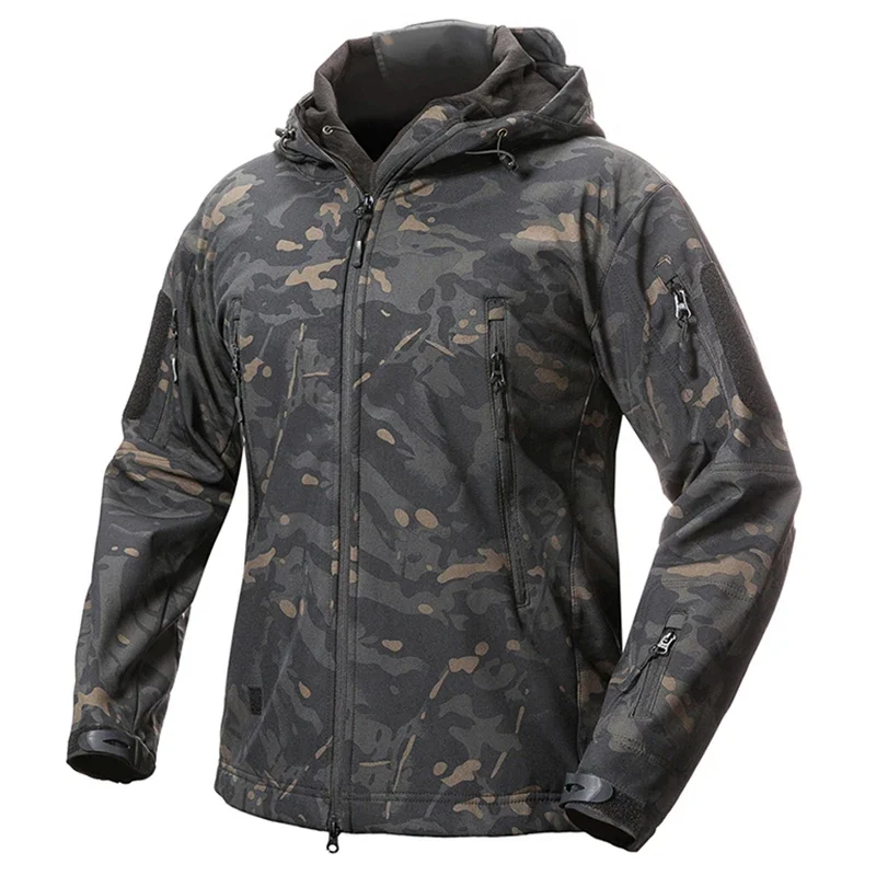 New Clothing Autumn Men's Hunting Camouflage Fleece Jacket Tactical Clothing Multicam Male Camouflage Windbreakers