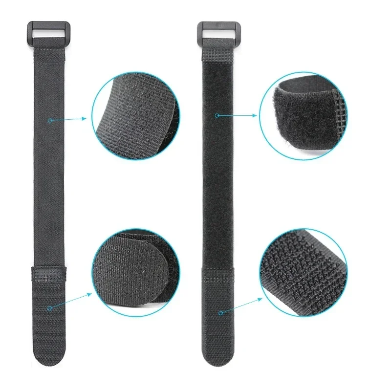 Cable Ties Reusable Self Adhesive Nylon Strap Reverse Buckle Line Wire Organizer Hook Loop Bundle Fastener