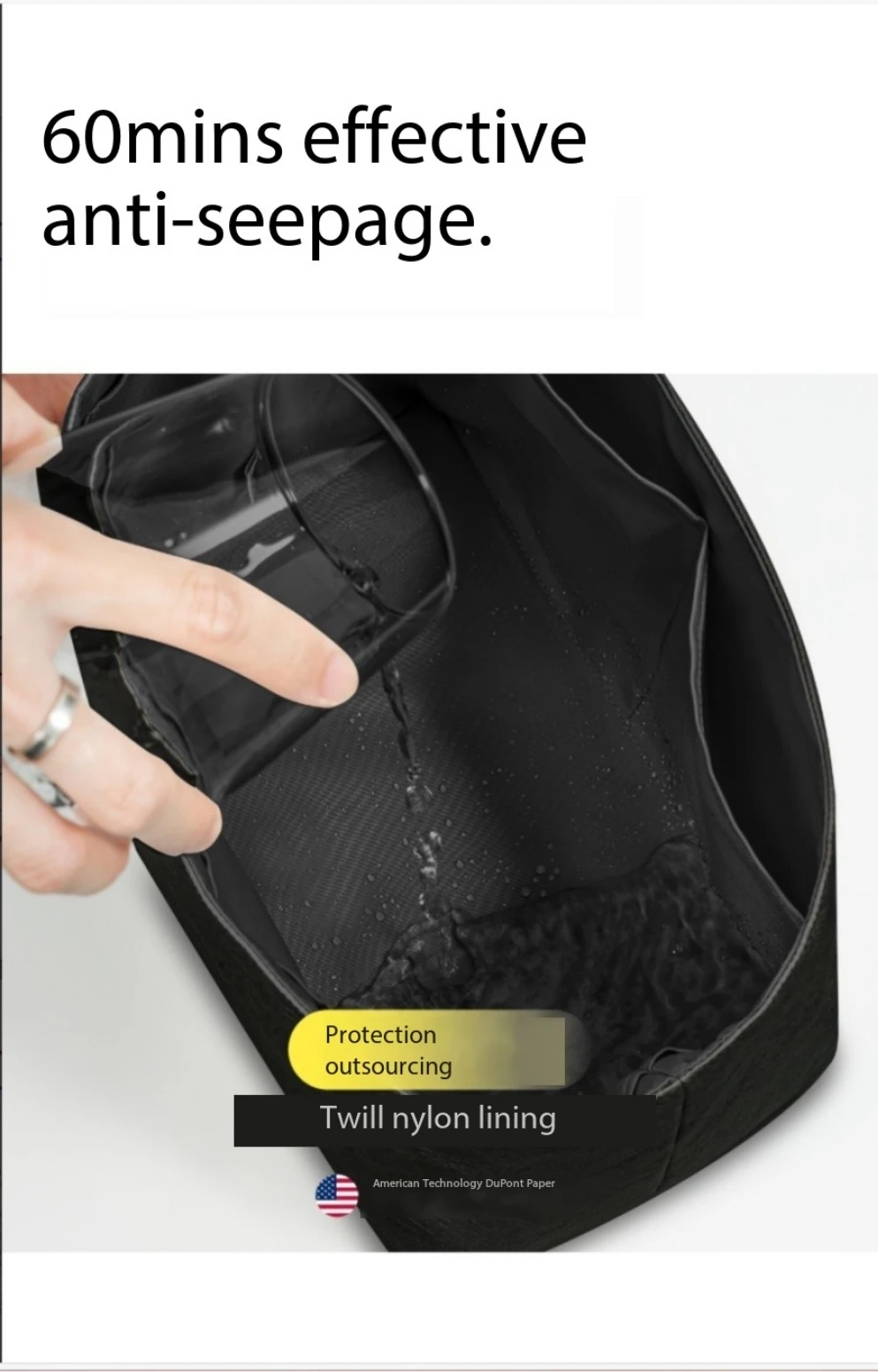 Woc lining with lightweight waterproof lining Bag Organizer Line Storage Sorting Bag Support internal Luxury Bags Storage