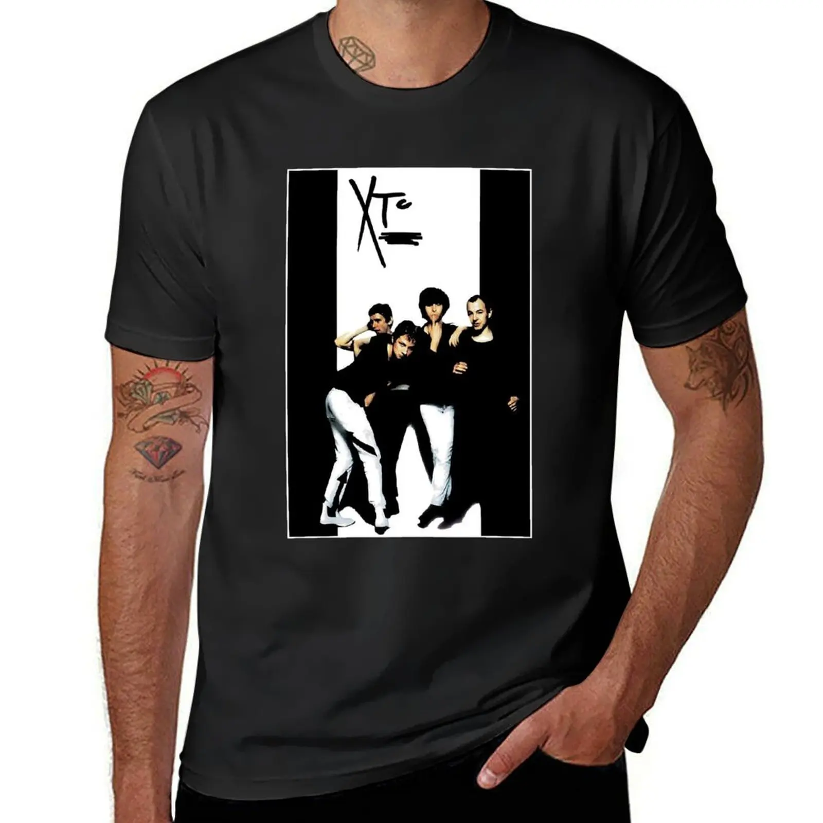 Мужская Винтажная футболка, белая футболка с принтом отходов в стиле панк-рок Мужская Винтажная футболка, белая футболка с принтом отходов в стиле панк-рок