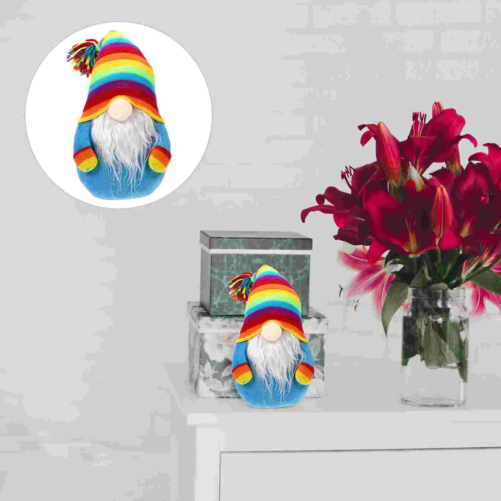 

Colorful Faceless Window Toys Gnome Nordic Rainbow Desktop Cloth Ornaments Adornments Clothing Decors