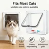 1 set, four-way safety lock flip door | weatherproof PVC pet door, suitable for cats and dogs, cat doors, dog doors
