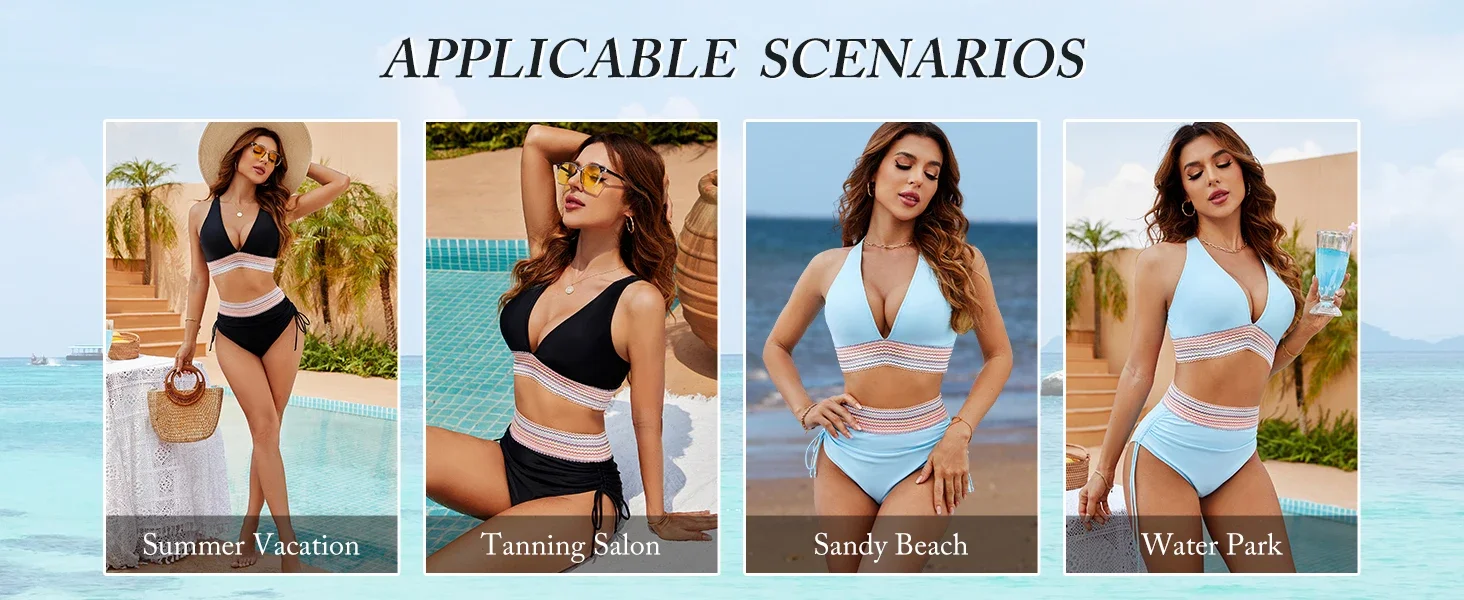 color block swimwear