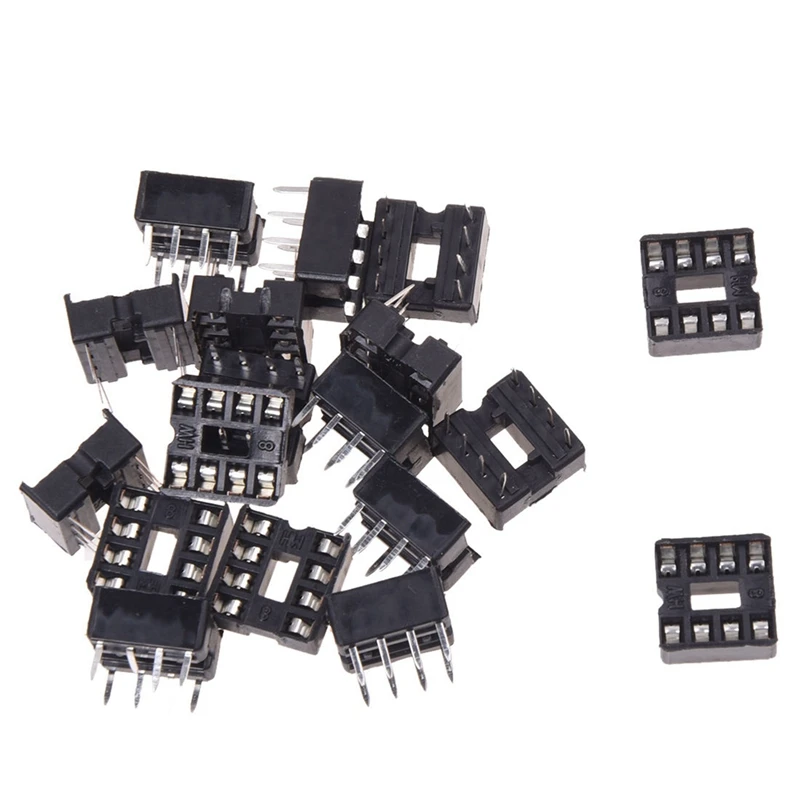 

80Pcs 8 Pin 2.54Mm Pitch IC Sockets Solder Type Adaptor