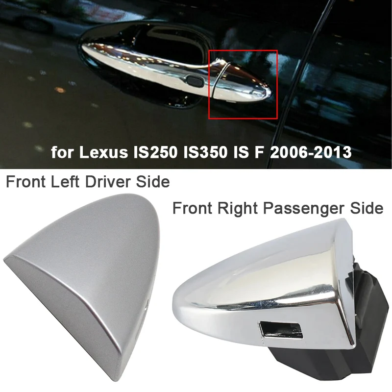 SilverLeftRightSideOuterDoorHandleKeyCoverCapforLexusIS250
