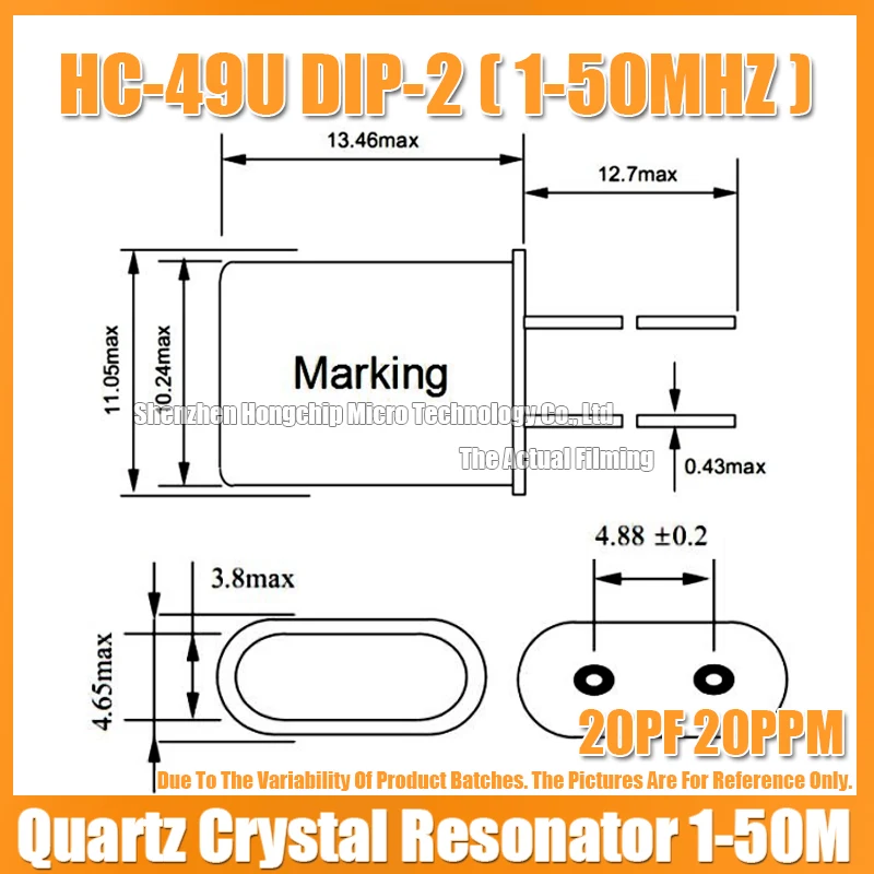 (5PCS) HC-49U 9M 9MHZ 9.000MHZ DIP-2 석영 수동 수정 공진기 20PF 20PPM HC/49U