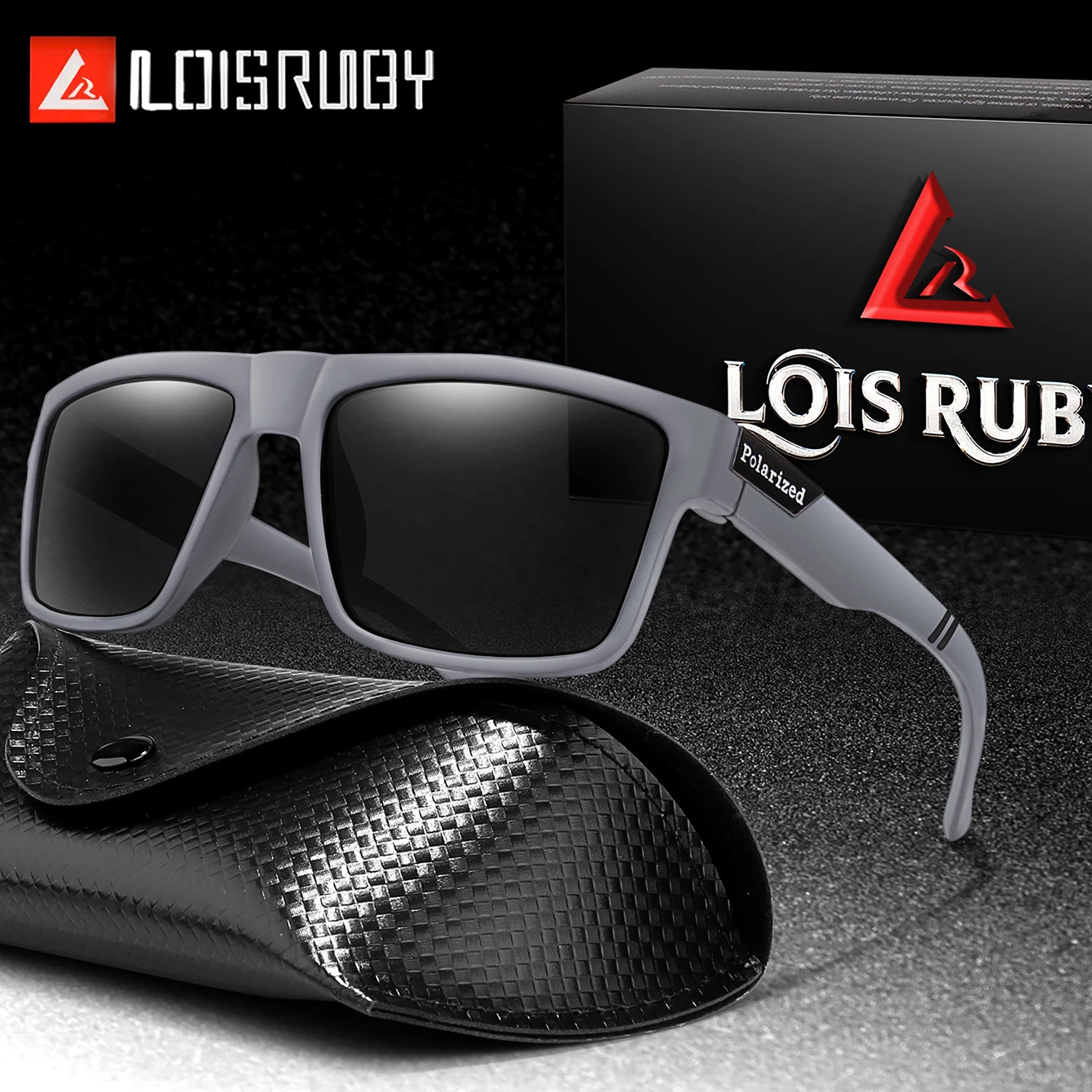 LOISRUBY UV400 Polarized Square Cycling Sunglasses
