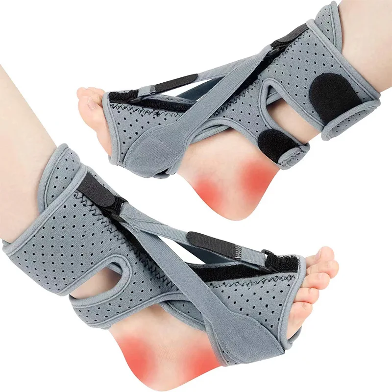 Foot Drop Splint for Heel Pain Tendinitis Three Fixed Straps Plantar Tendinitis Foot Support Plantar Fasciitis Night Splint