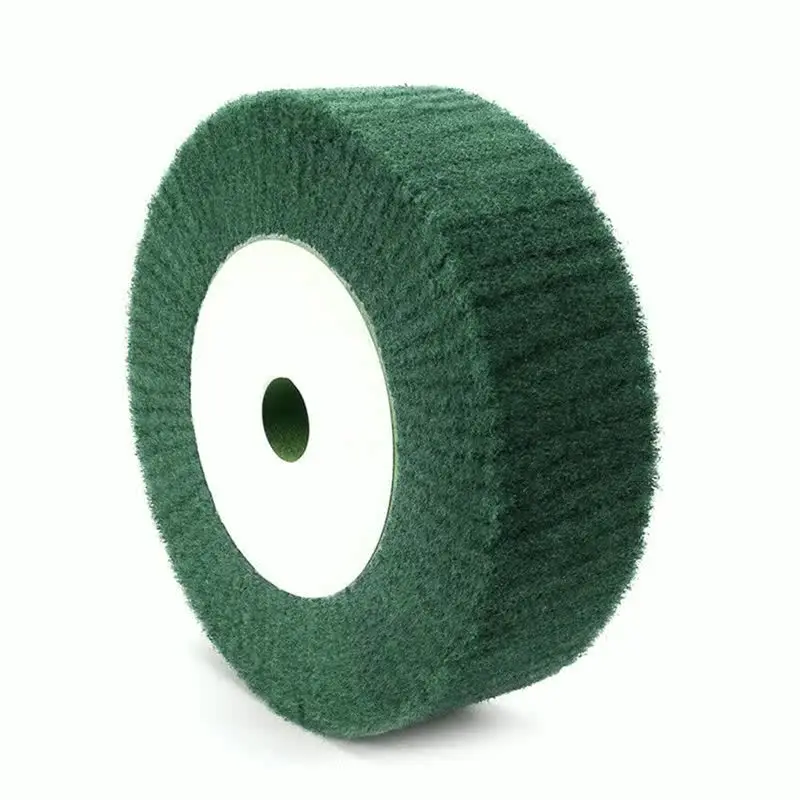 Disque De Polissage Abrasif Non Tissé 150mm Grain 320 - Roue à Lamelles Nylon Pour Métal, Inox Et Bois
